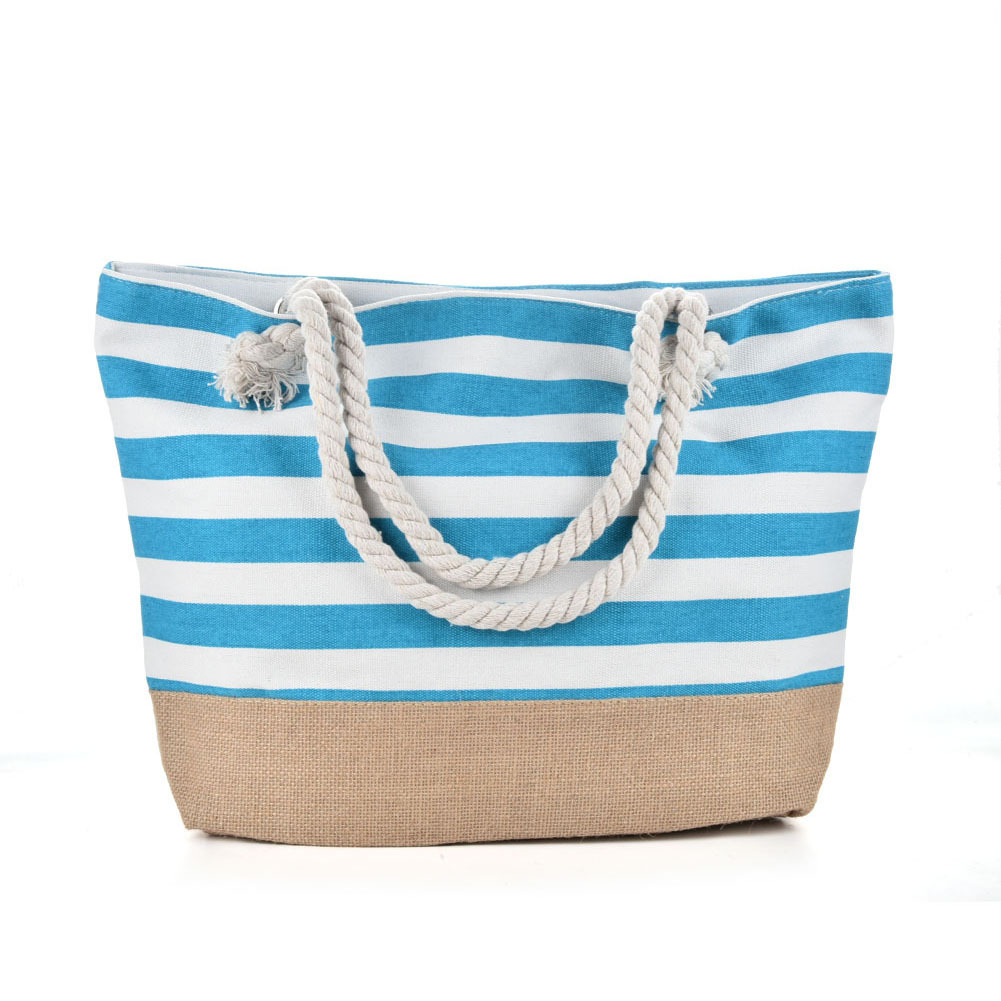 Large Capacity Canvas Bag New Striped Beach Bag  A20