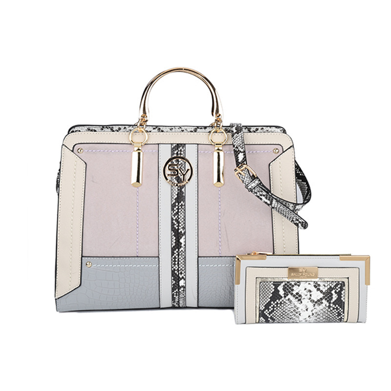 Large Capacity Color Contrast Retro Women's Bag  A5