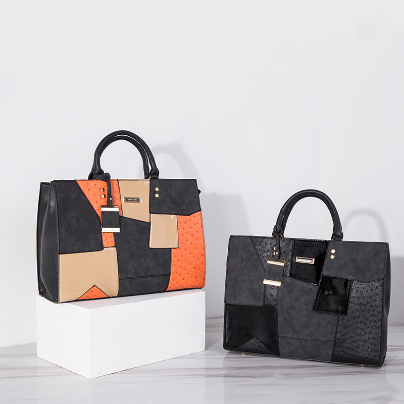 Trendy Patchwork Tote Bag A1