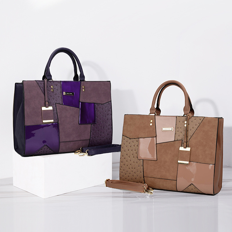 Trendy Patchwork Tote Bag A1