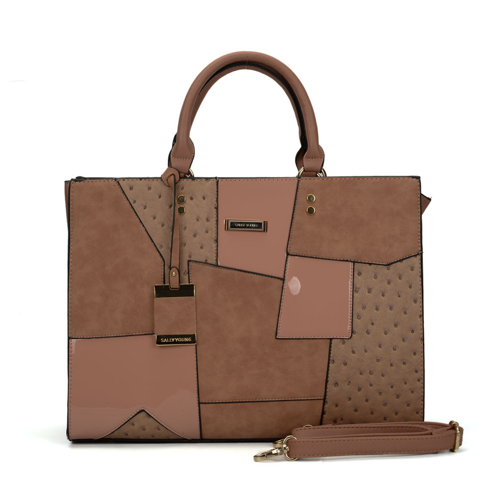 Trendy Patchwork Tote Bag A1