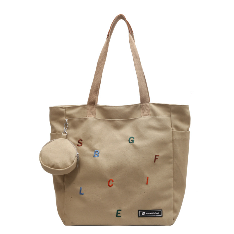 Creative Niche Design Letter Canvas Bag A31