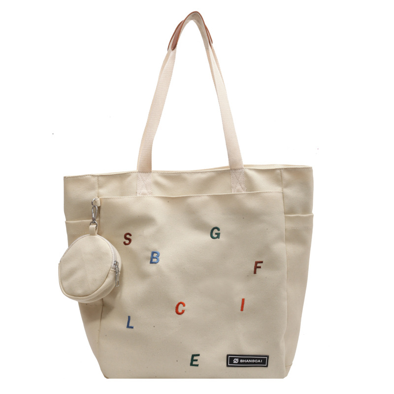 Creative Niche Design Letter Canvas Bag A31