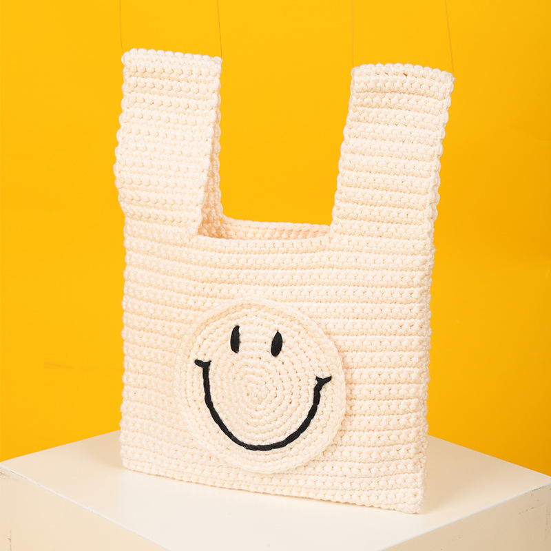 Knitted Bag Women's Handmade Mini Smiley Bag A42