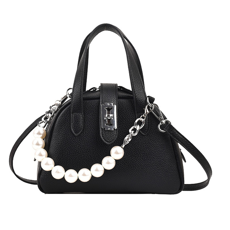 Trendy Pleated Pearl Tote A54