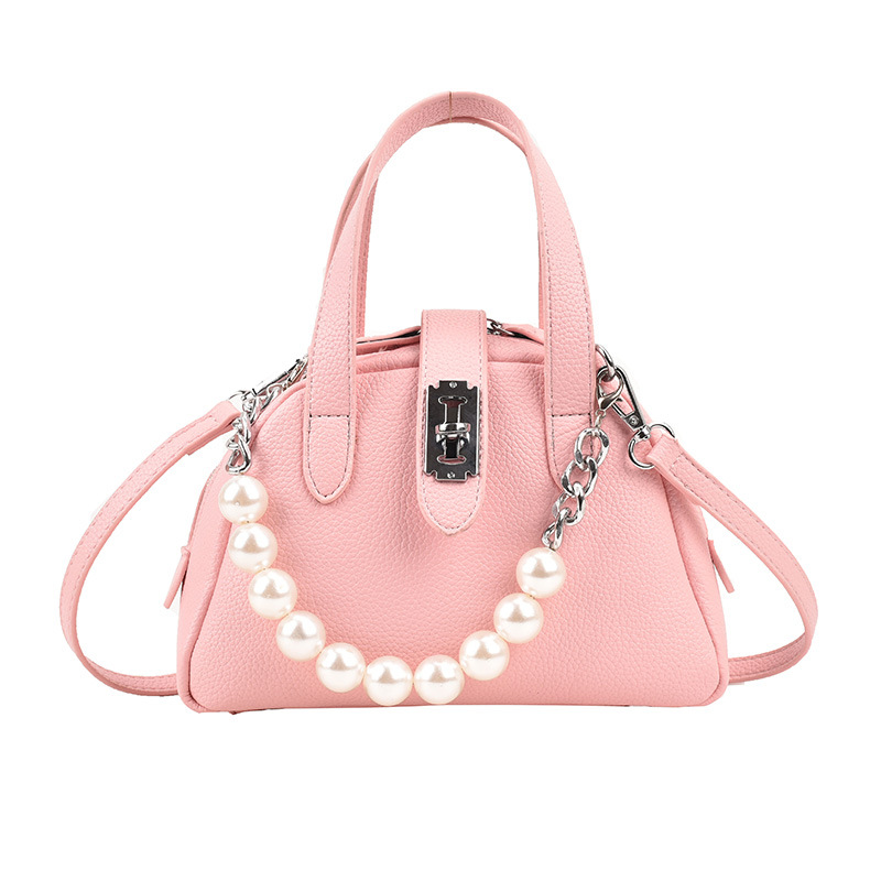 Trendy Pleated Pearl Tote A54