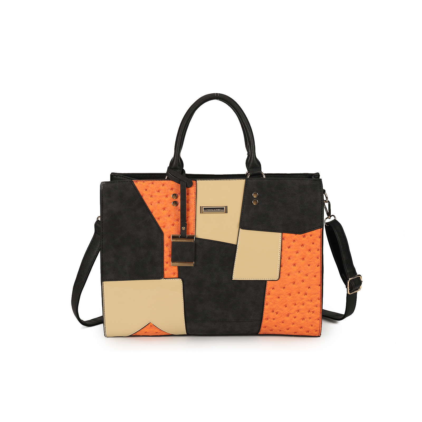 Women's Single Shoulder Trendy Splicing Handbag A41