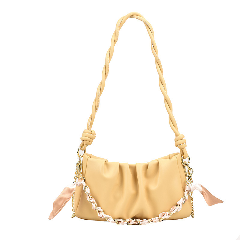 Pleated Shoulder Chain All-Match Women's Bag A81