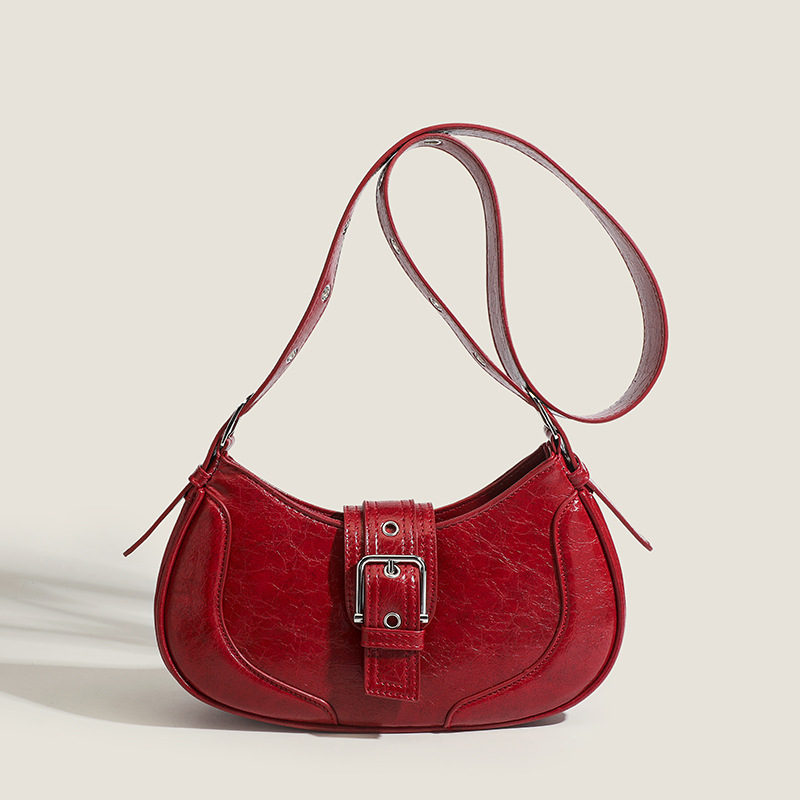 PU Lacquered Car Stitching Messenger Bag A67