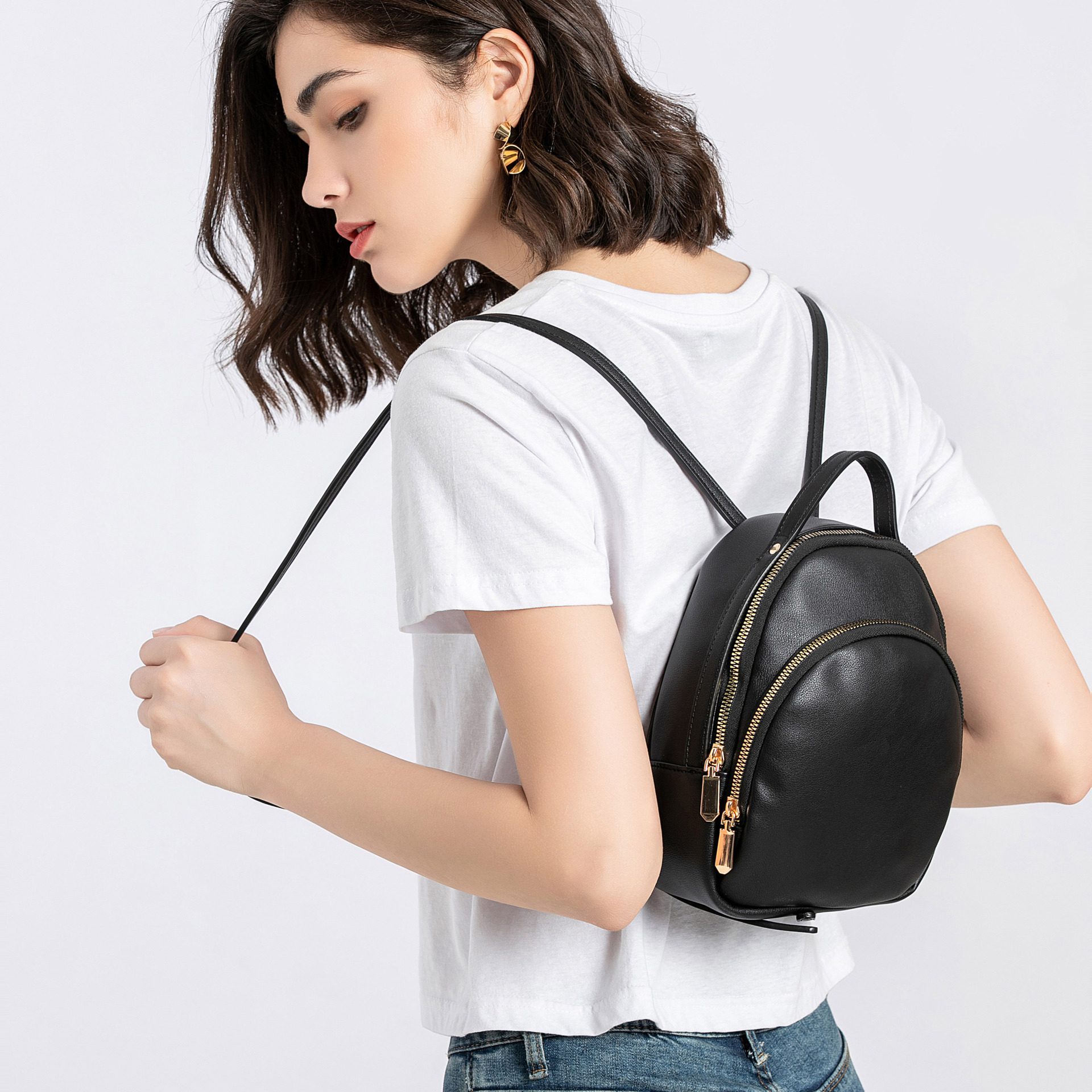 Urban Simple Casual Backpack Retro Backpack A103